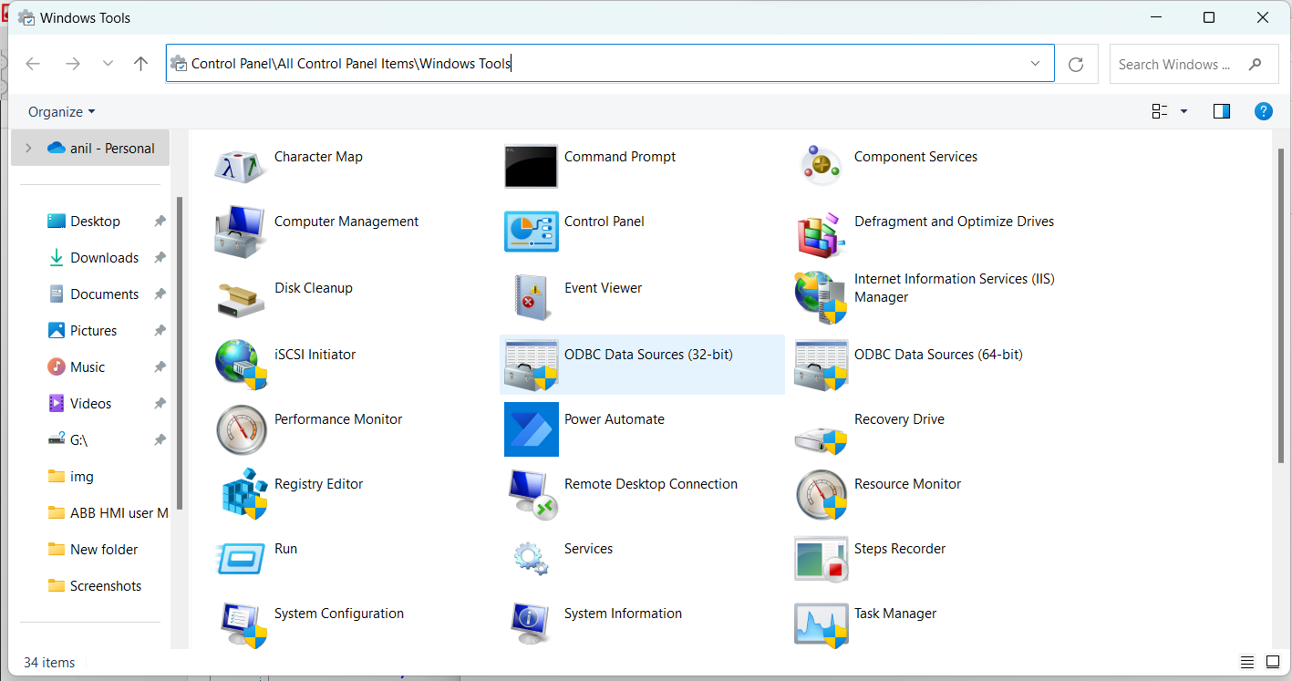 how to configure wincc dsn for sql server